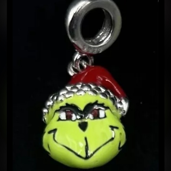 Authentic Sterling Silver S925 GRINCH Santa Christmas Dangle Charm NEW - Picture 5 of 7